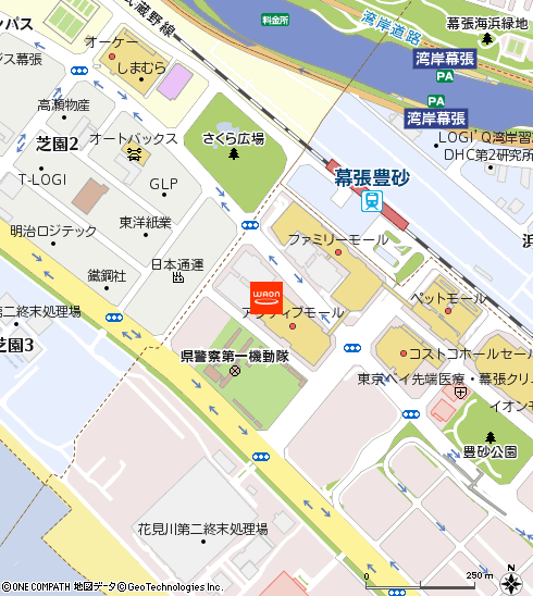 イオンバイク幕張新都心店付近の地図